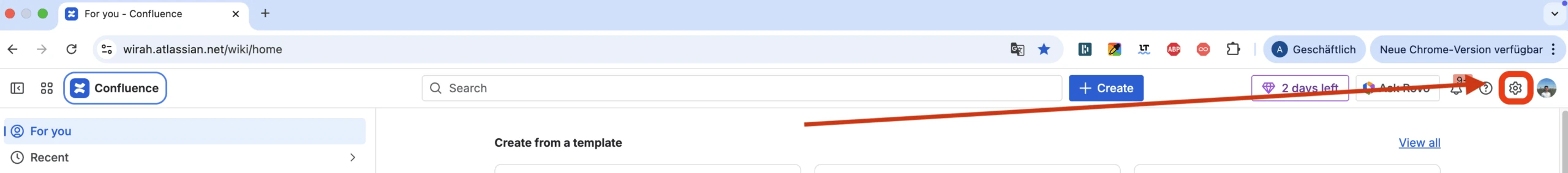 Confluence Cloud Administration – Einstellungsbereich